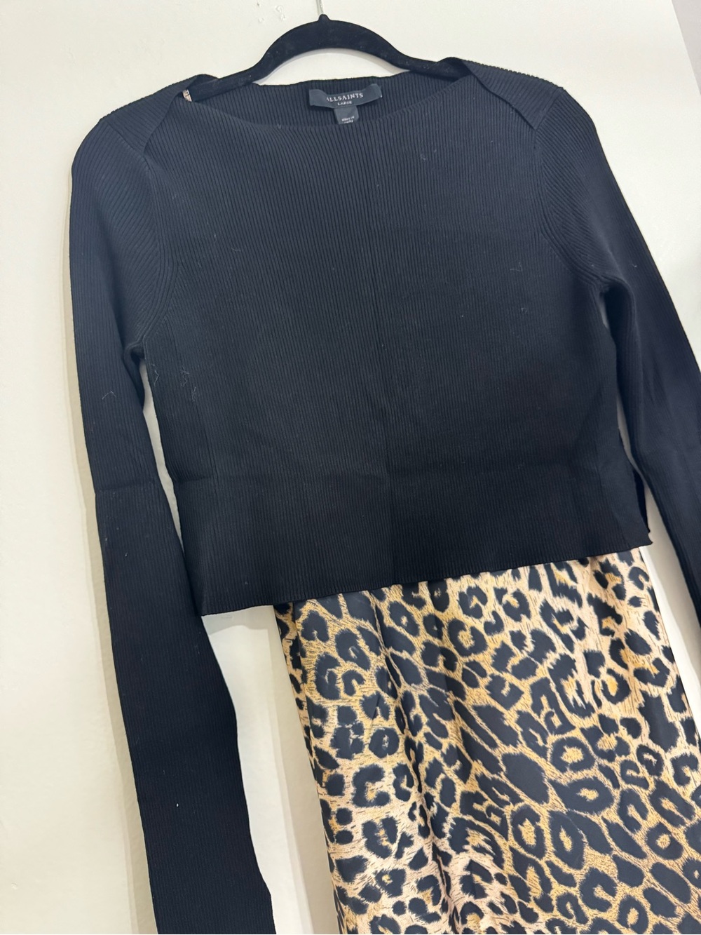 AllSaints Hera Leppo 2-in-1 Midi Dress - Picture 9 of 11